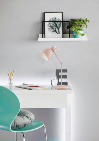 1-Light, 40W Desk Lamp, Pastel Apricot