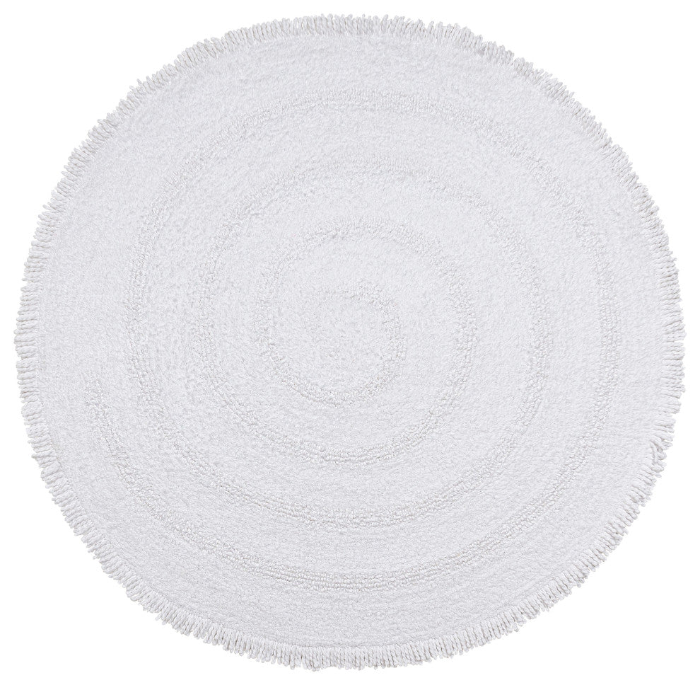 Hartley Machine Tufted Bath Mat, White, 36"x36"