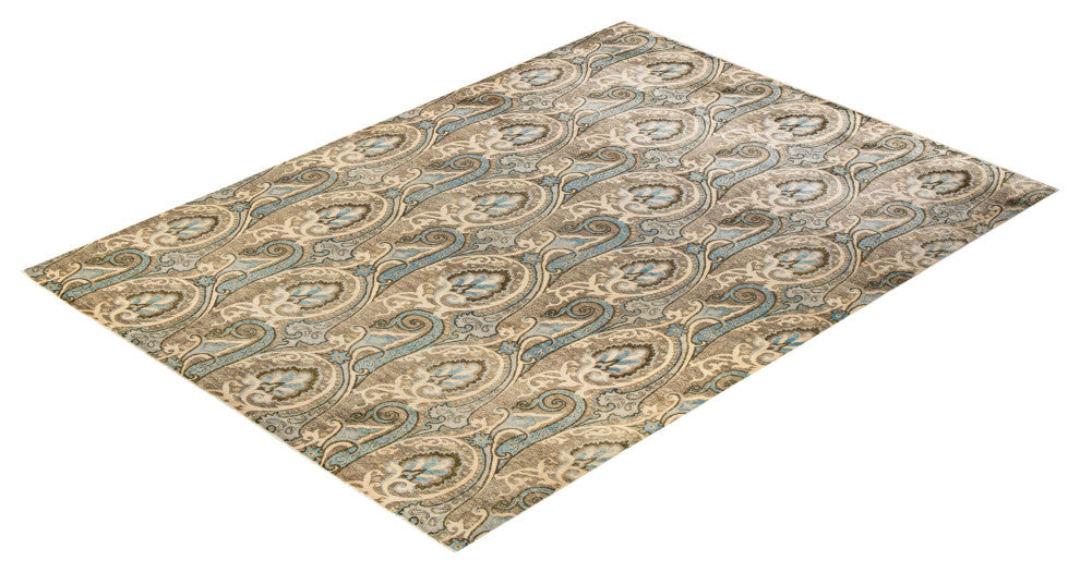 Bhoi One-of-a-Kind Hand-Knotted Area Rug Light Gray, 10'0"x14'2"