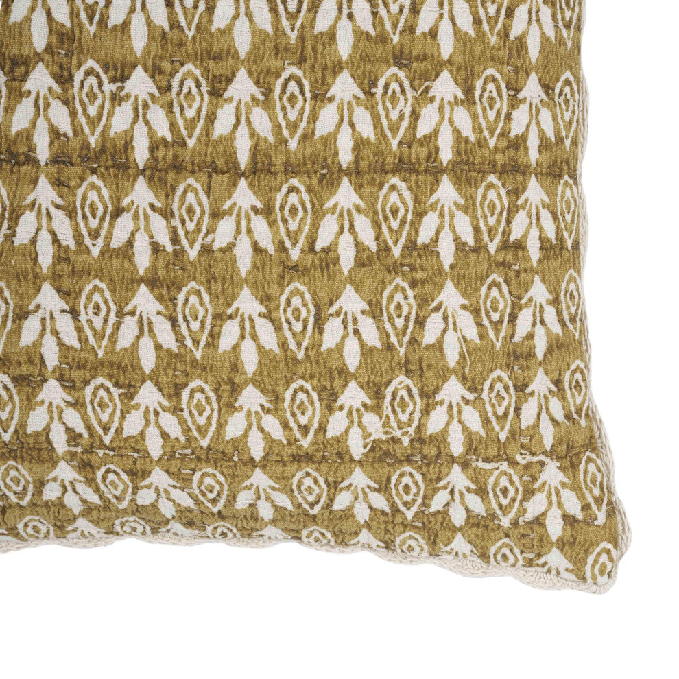 Harvest Printed Cotton 20" Accent Cushion