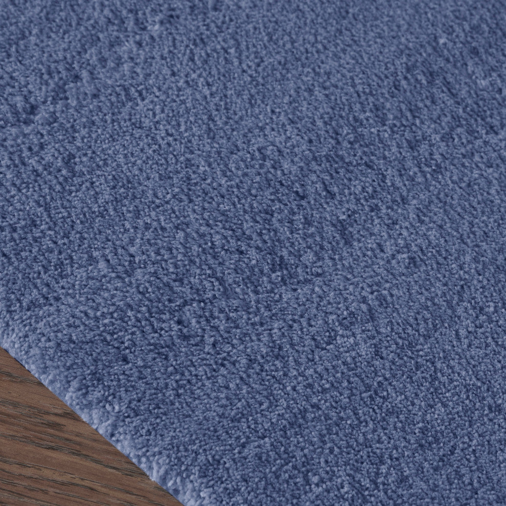 Madison Park Signature Quick-Dry Bathroom Rugs, Blue, 20x24" Contour