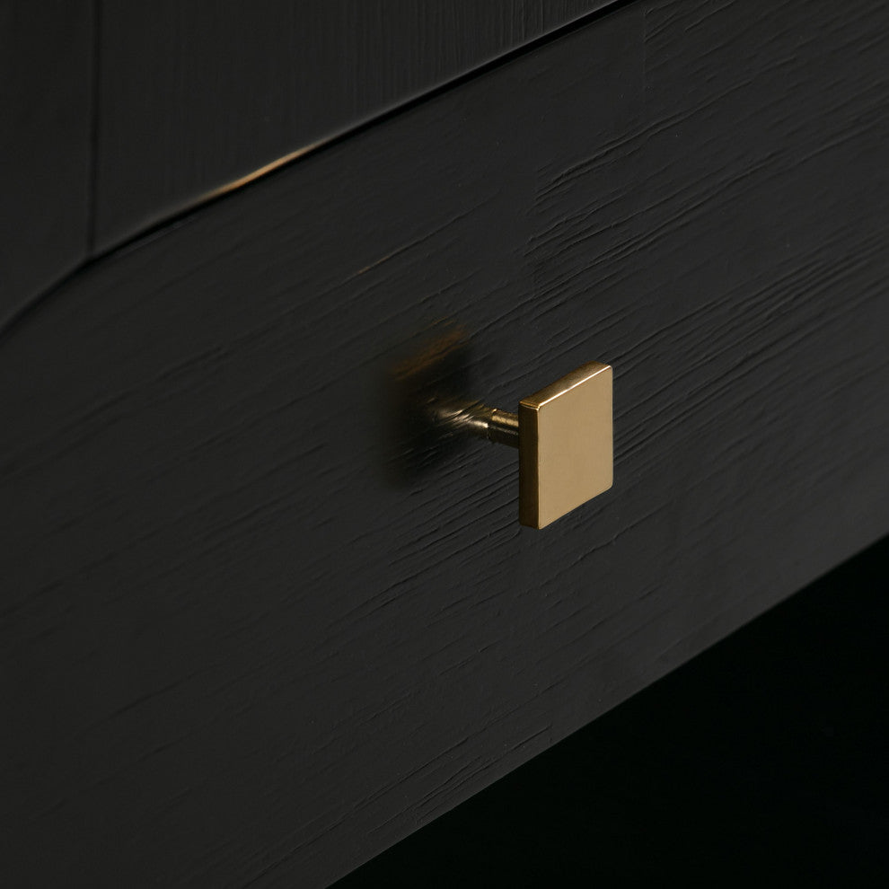 Hump 6 Drawer Dresser, Black