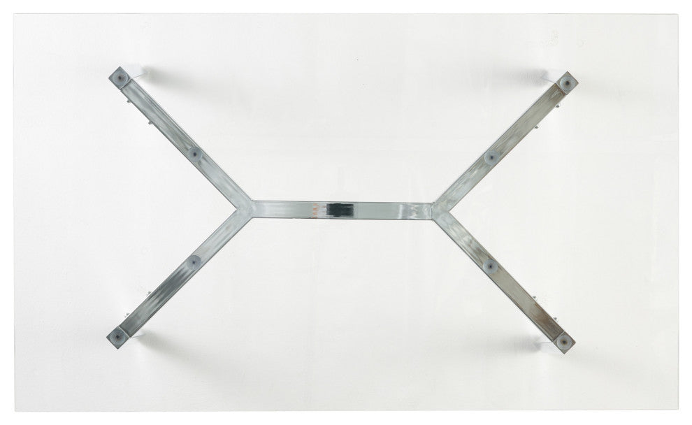 GDF Studio Verna Tempered Glass Dining Table