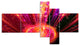 Shining Radical Blast with Magic Ball, Abstract Canvas Print, 60"x32", 5 panels