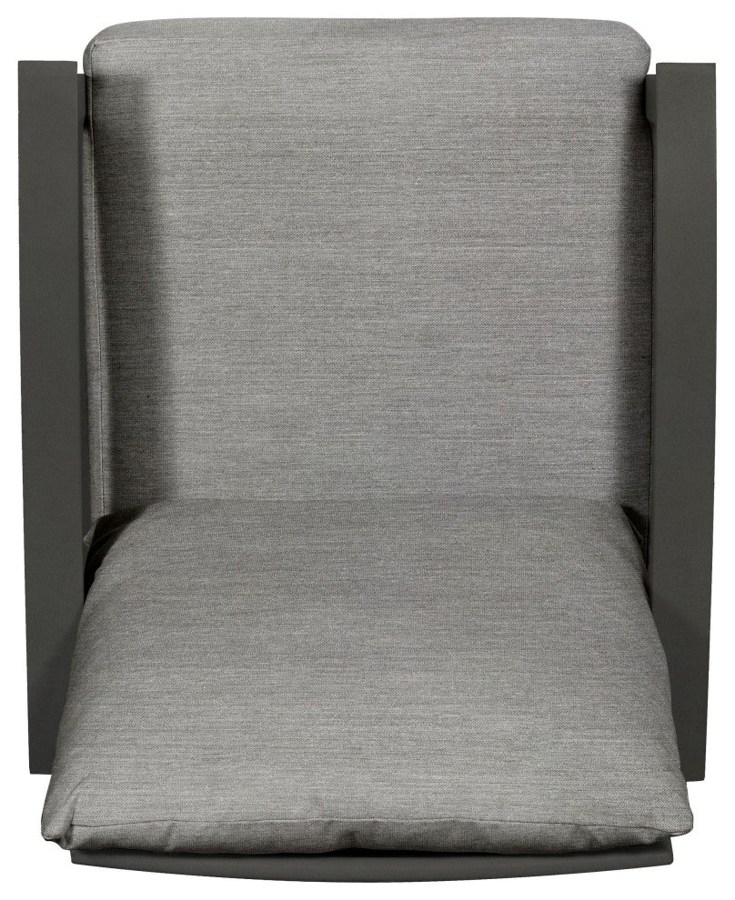 Stanford Cushion Rocking Lounge Chair, Textured Pewter