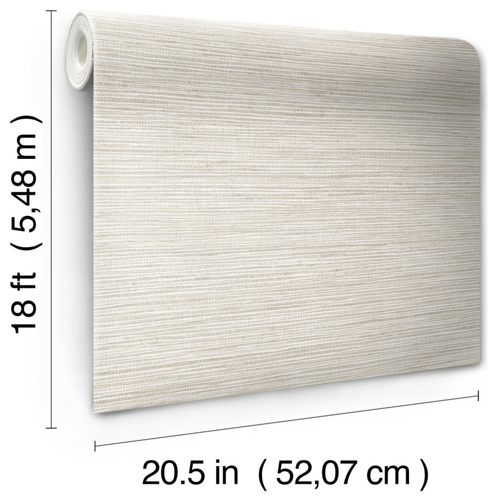 Neutral Jade Dimensional Grasscloth Peel and Stick Wallpaper