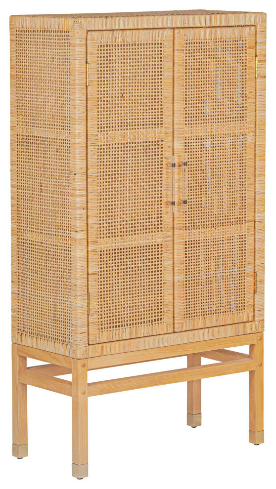 Amara Woven Rattan Wall Cabinet, Natural