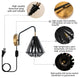 Black Plug, Wall Sconce Farmhouse Cage Wall Light Fixture