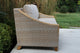 Ash Wicker And Teak Sofa With Sunbrella Fabrics
