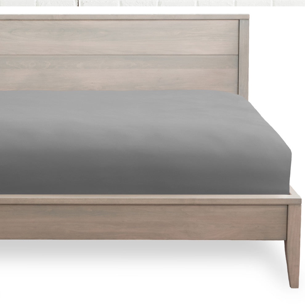 Bare Home Microfiber Fitted Sheets - Set of 2, Light Gray, Full