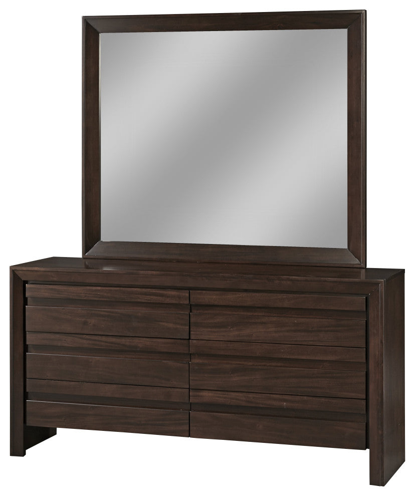 Modus Element 5 Piece E King Bedroom Set With 2 Nightstand, Chocolate Brown