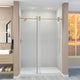 Teegan Sliding Shower Door, Fixed, Clear Glass, Champagne Bronze, Turin Handle