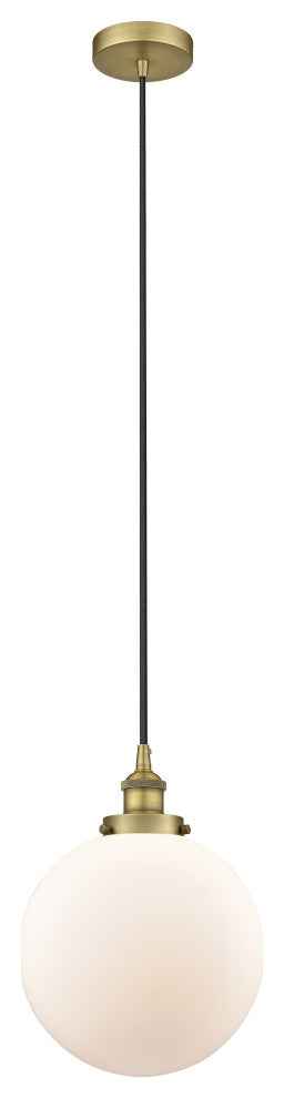 Innovations 616-1PH-BB-G201-10-LED 1-Light Mini Pendant, Brushed Brass