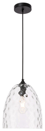 Elegant Lighting LD2284 Gibson 1 Light 10"W Mini Pendant - Black