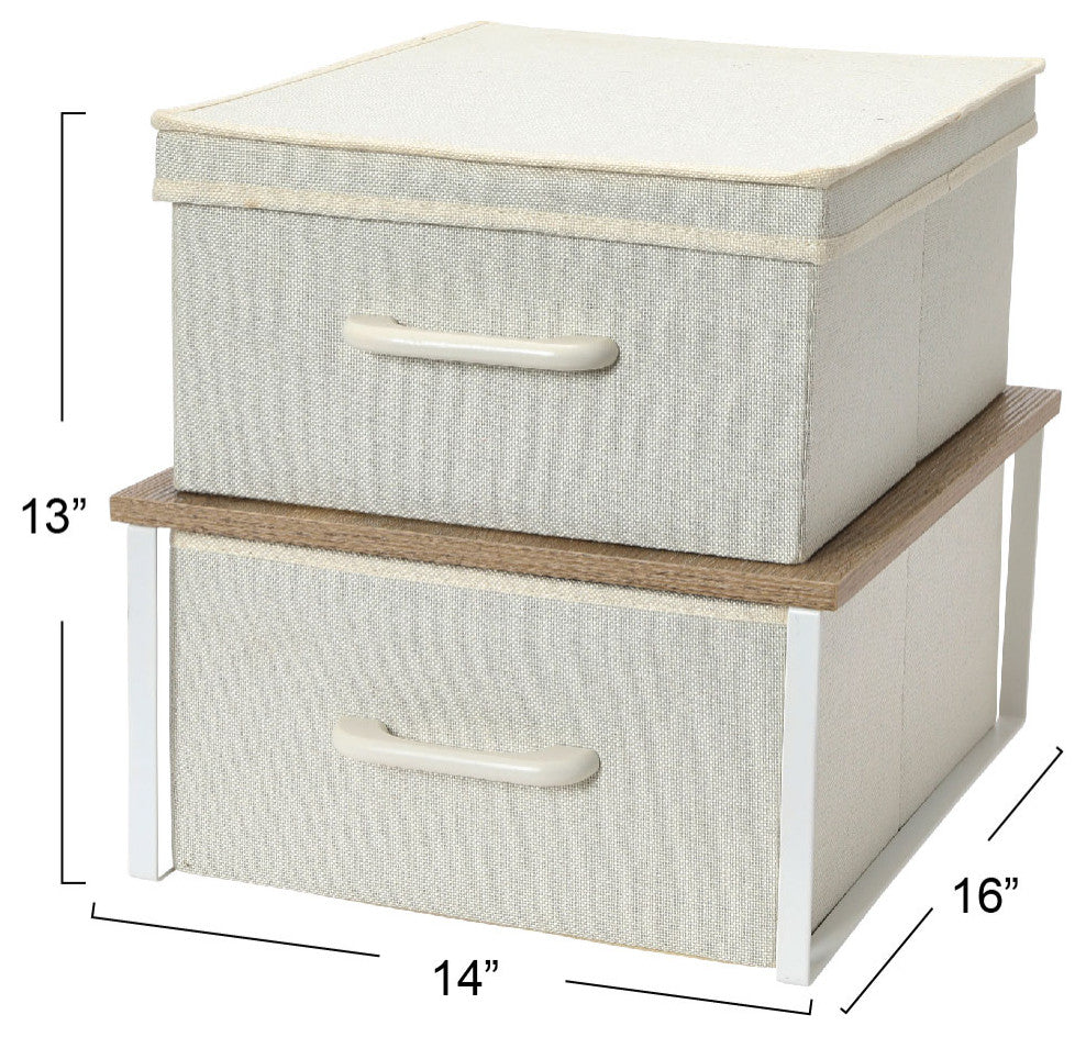 Stacking Storage Boxes With Laminate Top