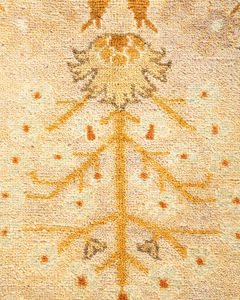 Eclectic, One-of-a-Kind Hand-Knotted Area Rug Ivory, 6' 1" x 8' 10"