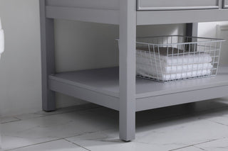 Skylar 36" Single Bathroom Vanity, Gray, With Backsplash