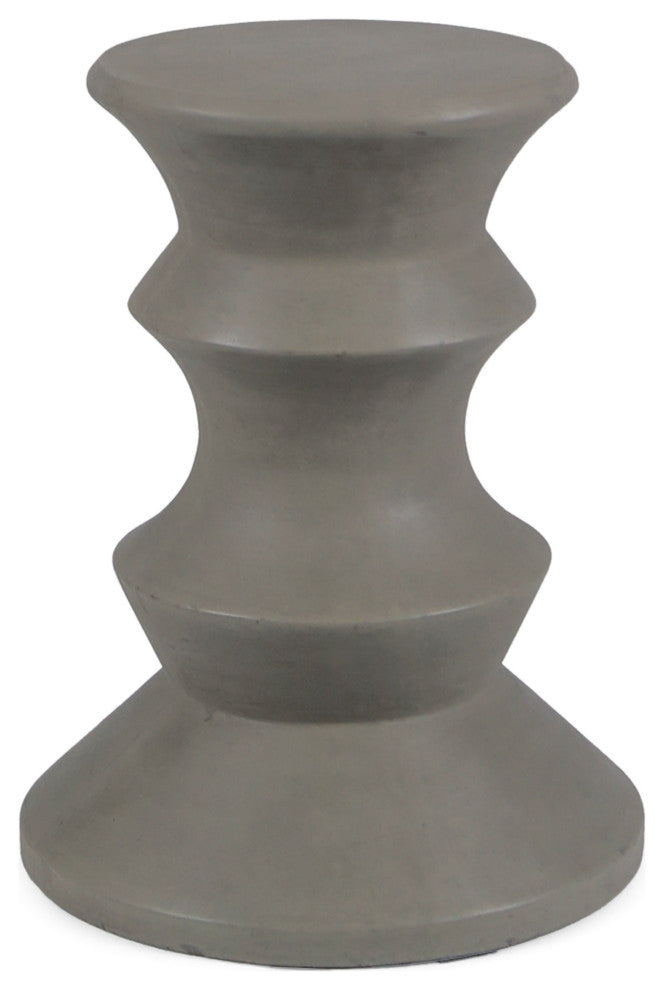 GDF Studio Alfreda Indoor 22" Light-Weight Concrete Side Table, Light Gray