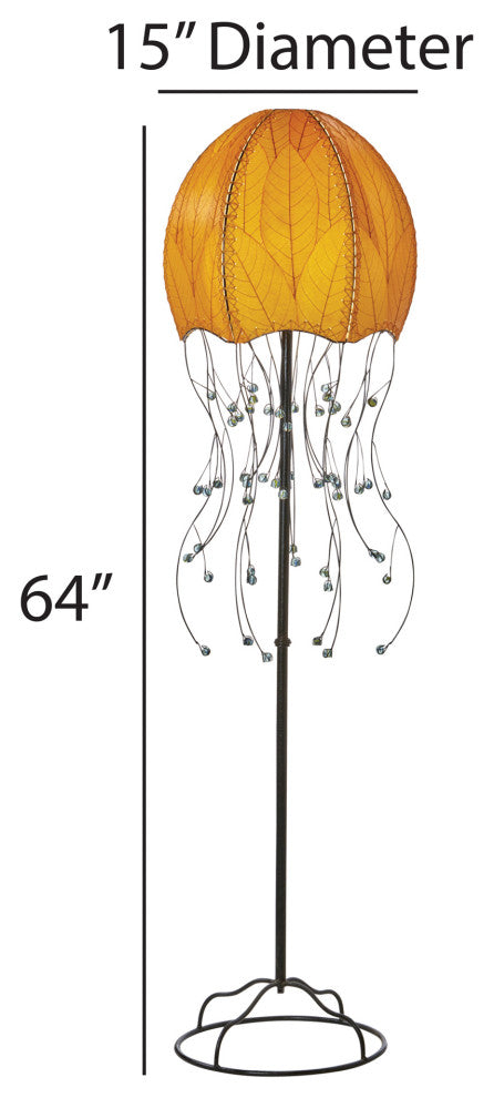 Jellyfish Floor Lamp, Orange