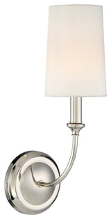 Libby Langdon for Crystorama Sylvan 1 Light Polished Nickel Sconce