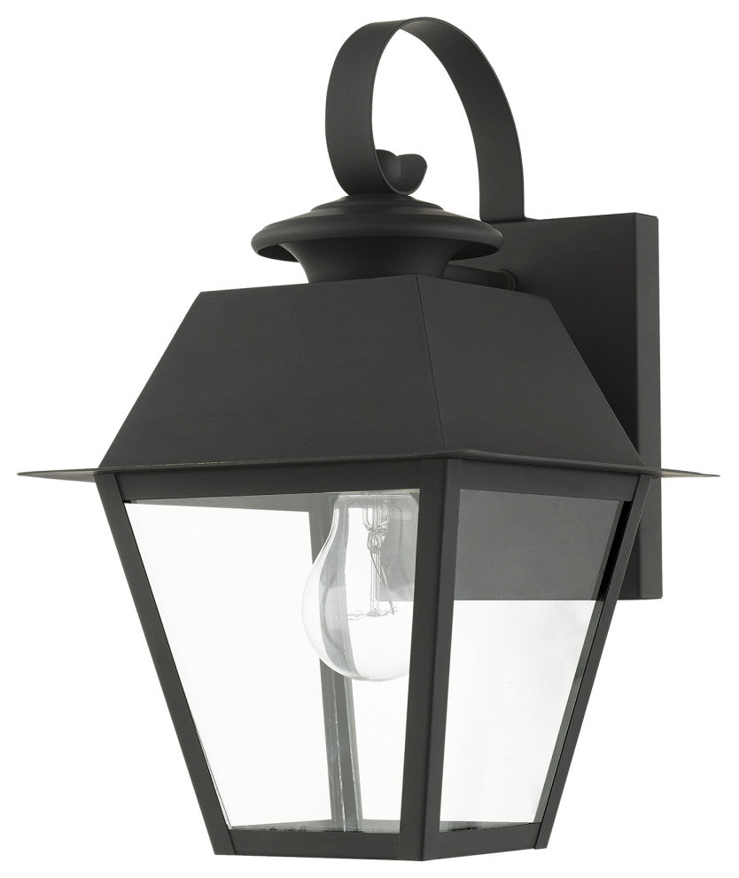 Black Classic, Colonial, Historical, Timeless Outdoor Wall Lantern