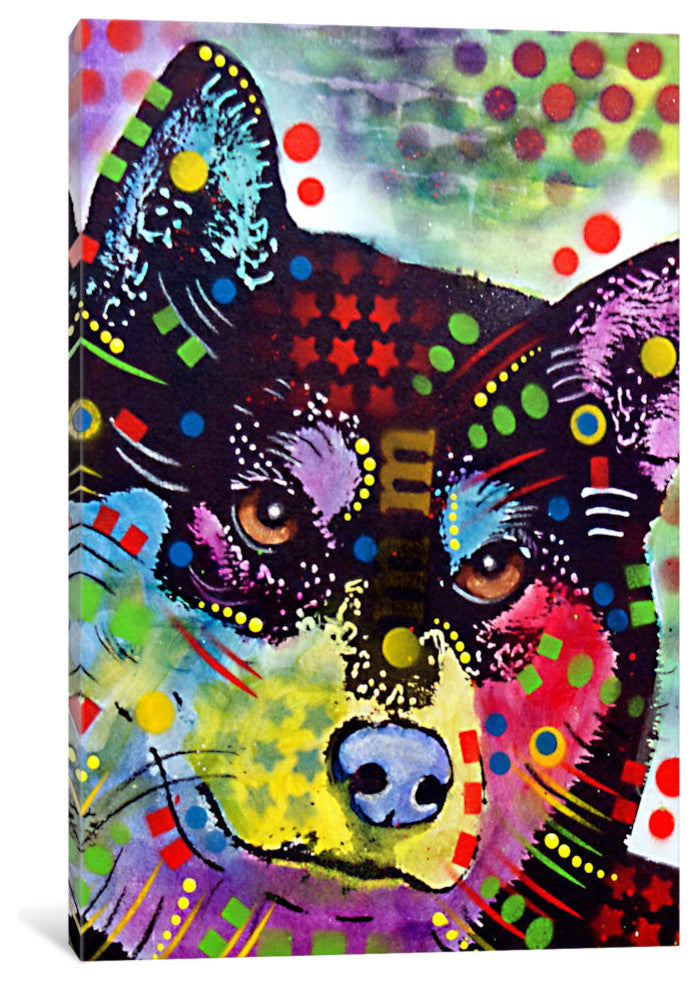"Shiba Inu" by Dean Russo, Canvas Print, 26"x18"