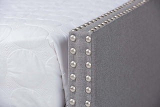 Elianna Fabric Upholstered Daybed, Light Gray, Full