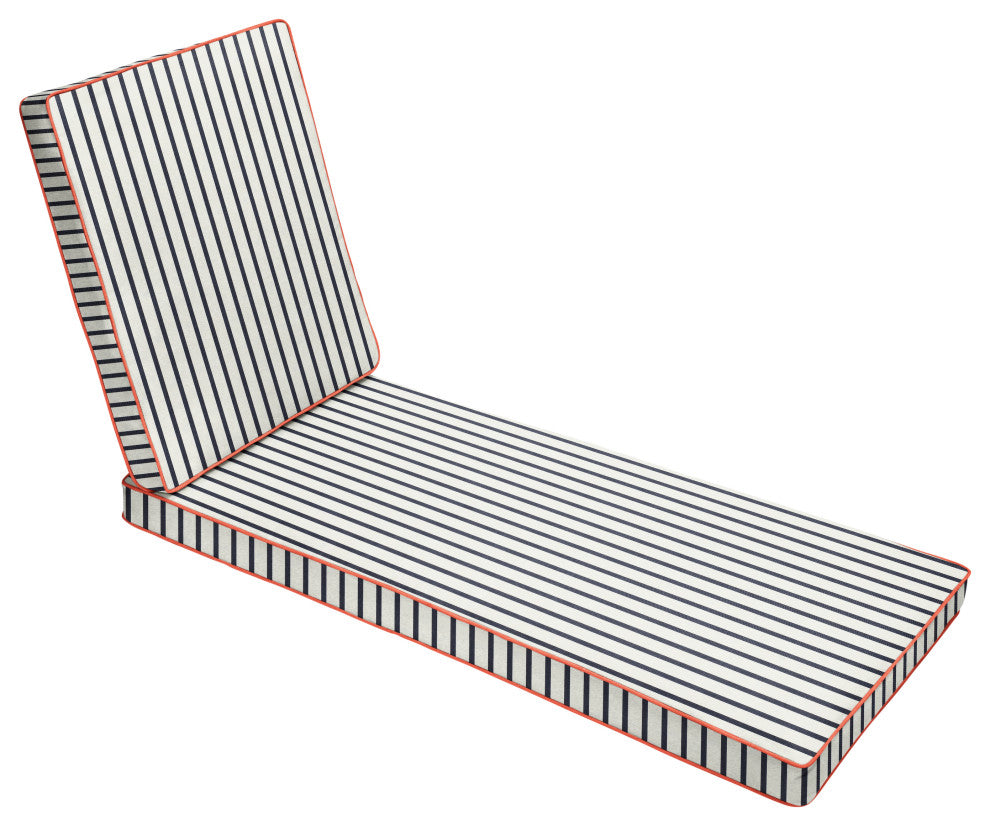 Mozaic Home Lido Indigo Outdoor/Indoor Chaise Lounge Cushion 78x21x3"