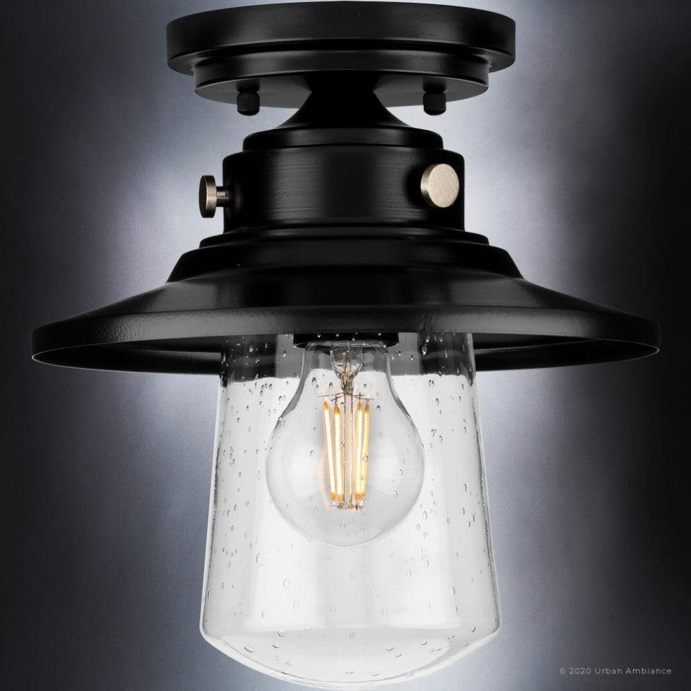 Luxury Coastal Ceiling Light, Midnight Black