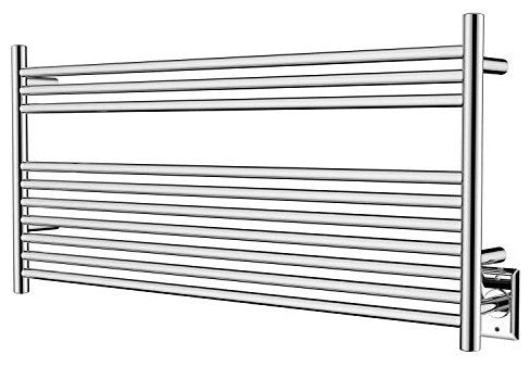 HEATGENE 10 Bar Wall-Mounted Plug-in / Hard-wiring Towel Warmer, Mirror Polish