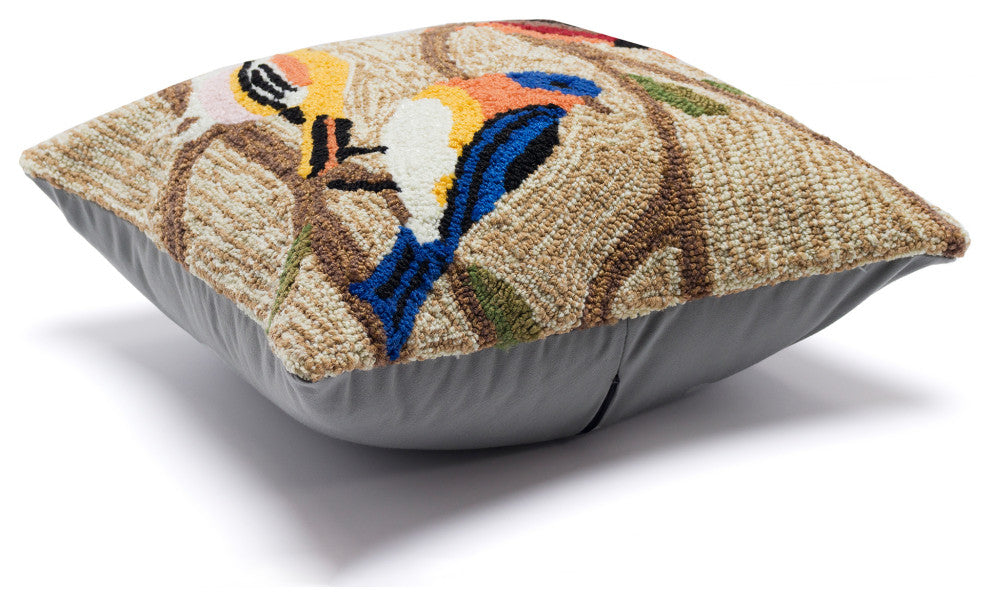 Frontporch Birds "Machine Washable" Indoor/Outdoor Pillow