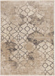 8'X10' Ivory Machine Woven Ogee Indoor Area Rug