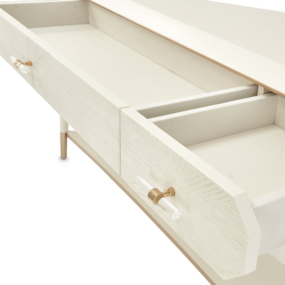 La Rachelle Console Table - Medium Champagne