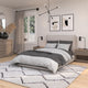 Oasis Waves White and Dark Gray Polyester Area Rug