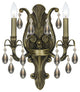 Crystorama 5563-AB-GT-MWP, 2-Light Wall Mount, Antique Brass