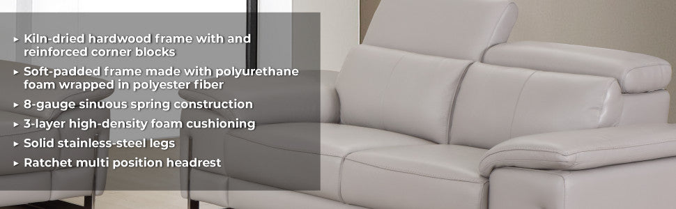 Turin Contemporary Genuine Italian Leather Chair Dark Gray