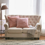 Faux Fur Pillow Shell Set, Burnt Orange, 2 Piece, 20"x20"