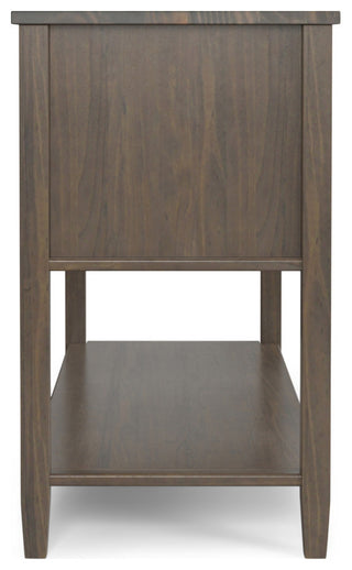 Ela Solid Wood Console Table, Smoky Brown