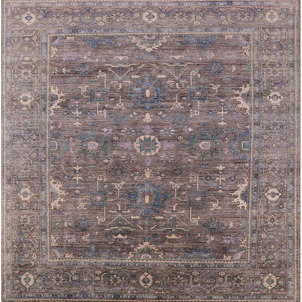 Ahgly Company Indoor Square Mid-Century Modern Area Rugs, 4' Square