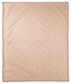Orange Quatre on Pink 50x60 Coral Fleece Blanket