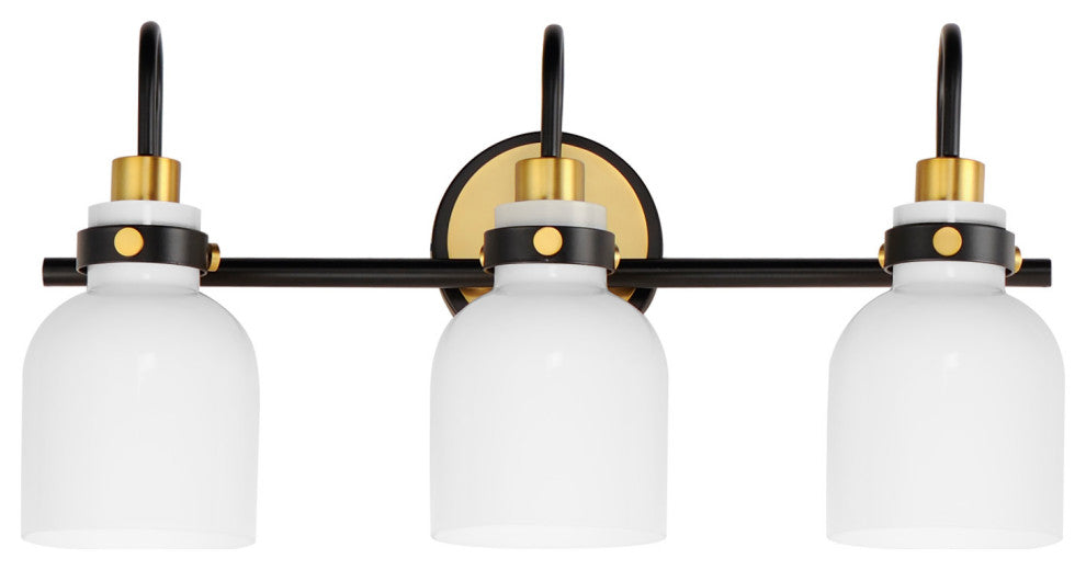 Maxim 12333 Milk 3 Light 22"W Vanity Light - Satin Brass