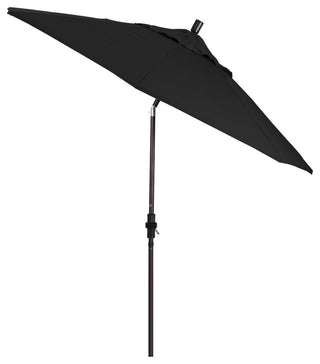 9' Bronze Collar Tilt Crank Aluminum Umbrella, Pacifica, Black