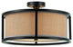 WAREHOUSE OF TIFFANY'S WSD033 Rossi 18 in. 3-Light Indoor Matte Black Finish