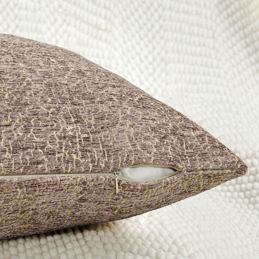 Babati Jacquard Chenille, Set of 2, Light Brown, 14"x26"