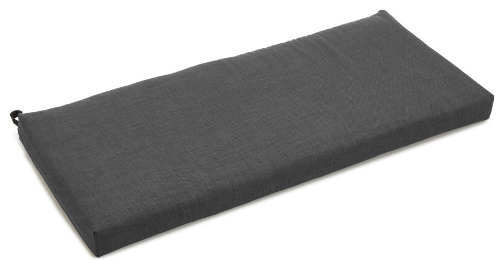 42"X19" Solid Outdoor Spun Polyester Loveseat Cushion, Cool Gray