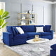 Sofa, Velvet, Blue Navy, Modern, Living Lounge Room Hotel Lobby Hospitality