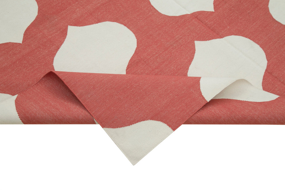 Rug N Carpet - Handmade Wool 6' 0'' x 8' 10'' Modern Design Dhurrie Kilim Rug