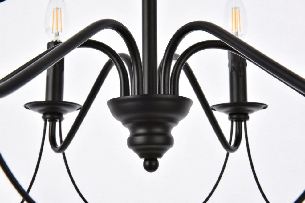 Winston 6-Light Pendant, Black