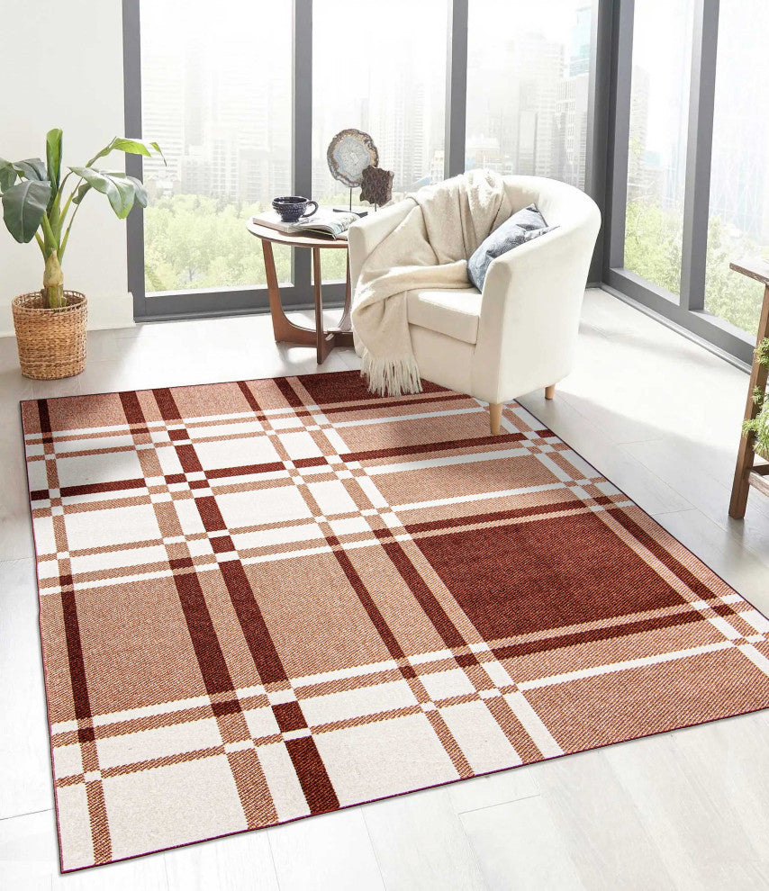 Aqua Roma Area Rug, Copper, 6'x9'