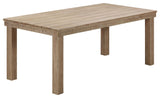 Cassie Natural Rectangular Outdoor Dining Table, 75 Inch